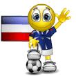 Smiley Soccer Ball With Flag Emoticons