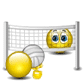 Smiley Faces Playing Volleyball Emoticons