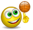 Smiley Spinning Basketball Emoticons