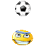 Smiley Dribbling Soccer Ball Emoticons