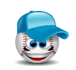 Baseball Smiley With Cap Emoticons