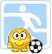 Smiley Playing Soccer Emoticons