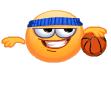 Smiley Playing Basketball Emoticons