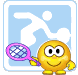 Smiley Playing Tennis Emoticons