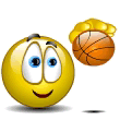 Smiley Dribbling Basketball Emoticons