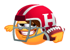 Smiley With Football Helmet Emoticons