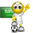 Smiley Soccer Ball With Saudi Arabian Flag Emoticons