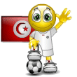 Smiley Soccer Ball With Turkey Flag Emoticons