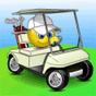 Smiley On Golf Cart Emoticons