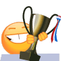 Smiley With Trophy Emoticons