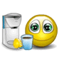 Having A Cup Of Black Coffee Emoticons