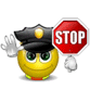 Traffic Cop Saying Stop Emoticons
