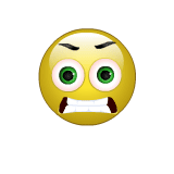 Right Hook Angry Face Emoticons