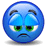 Sad Blue Face Emoticons