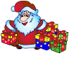 Santa With Presents Emoticons