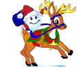 Smiley Santa And Reindeer Emoticons