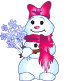Snow Woman With Flowers Emoticons