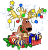Rudolf With Decoration Emoticons