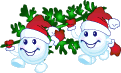 Snowman Santas With Tree Emoticons