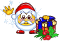Santa With Present Emoticons