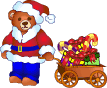 Teddy Santa With Presents Emoticons