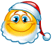 Winking Smiley Santa Emoticons