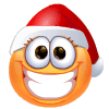 Grinning Santa Hat Smiley Emoticons