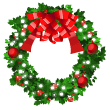 Christmas Wreath With Lights Emoticons