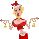 Lady With Christmas Bells Emoticons