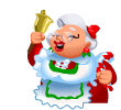 Lady With One Christmas Bell Emoticons