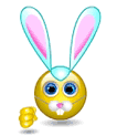 Easter Bunny Greeting Emoticons