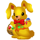 Easter Bunny Holding Eggs Emoticons