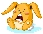 Crying Easter Bunny Emoticons