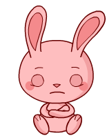 Bunny Gesturing No Emoticons
