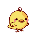 Baby Chicken Upside Down Emoticons