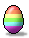 Easter Egg With Stripes Emoticons