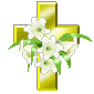 Cross With Flowers Emoticons