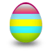 Easter Egg With Stripes Emoticons