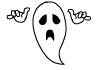 Ghost Flying Emoticons