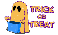 Trick Or Treat Ghost Emoticons