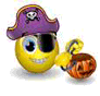 Pirate Trick Or Treat Emoticons