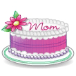 Mom Celebrating Cake Emoticons