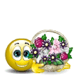 Emoticon With Flower Basket Emoticons