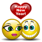 Happy New Year Couple Kissing Emoticons