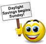 Daylight Savings Emoticons