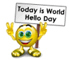 World Hello Day Emoticons