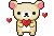 Bear With Hearts Emoticons