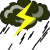 Rain Cloud Lightening Storm Emoticons
