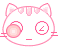 Cute Cat Rubbing Eye Emoticons