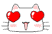 Cute Cat In Love Eyes Emoticon Emoticons